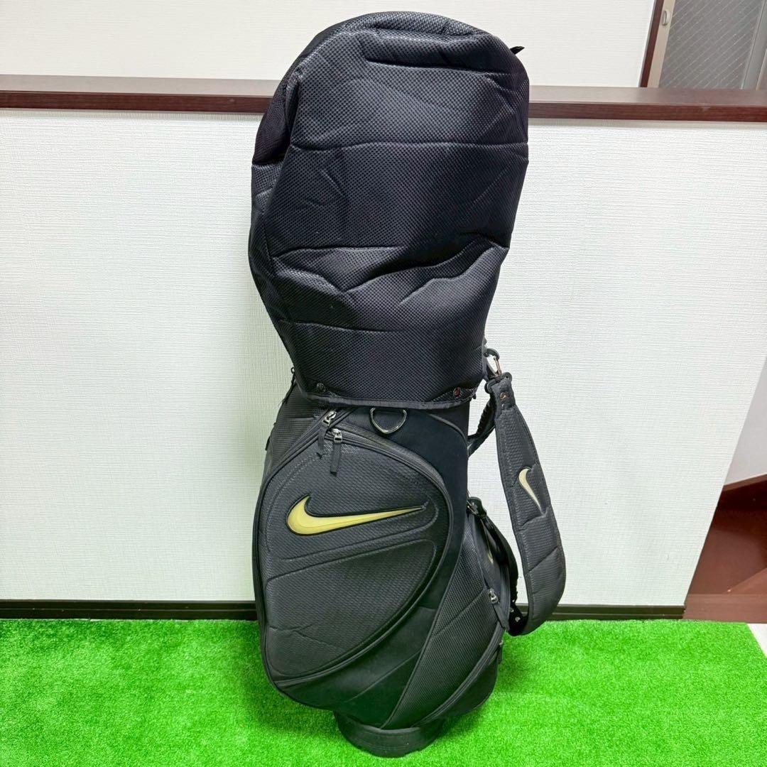 【希少・美品】NIKE ナイキ キャディバッグ ゴールドロゴ フード付