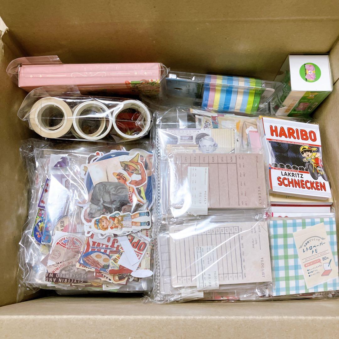 【80サイズ】デザぺ紙もの大量詰め合わせコラージュ素材 メモ シール