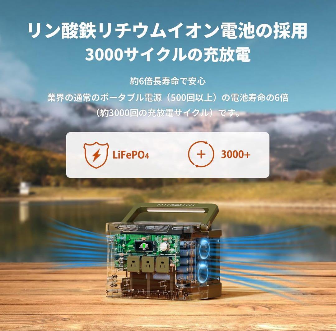 EEIVOL EV2000 ポータブル電源 1200W 1531Wh