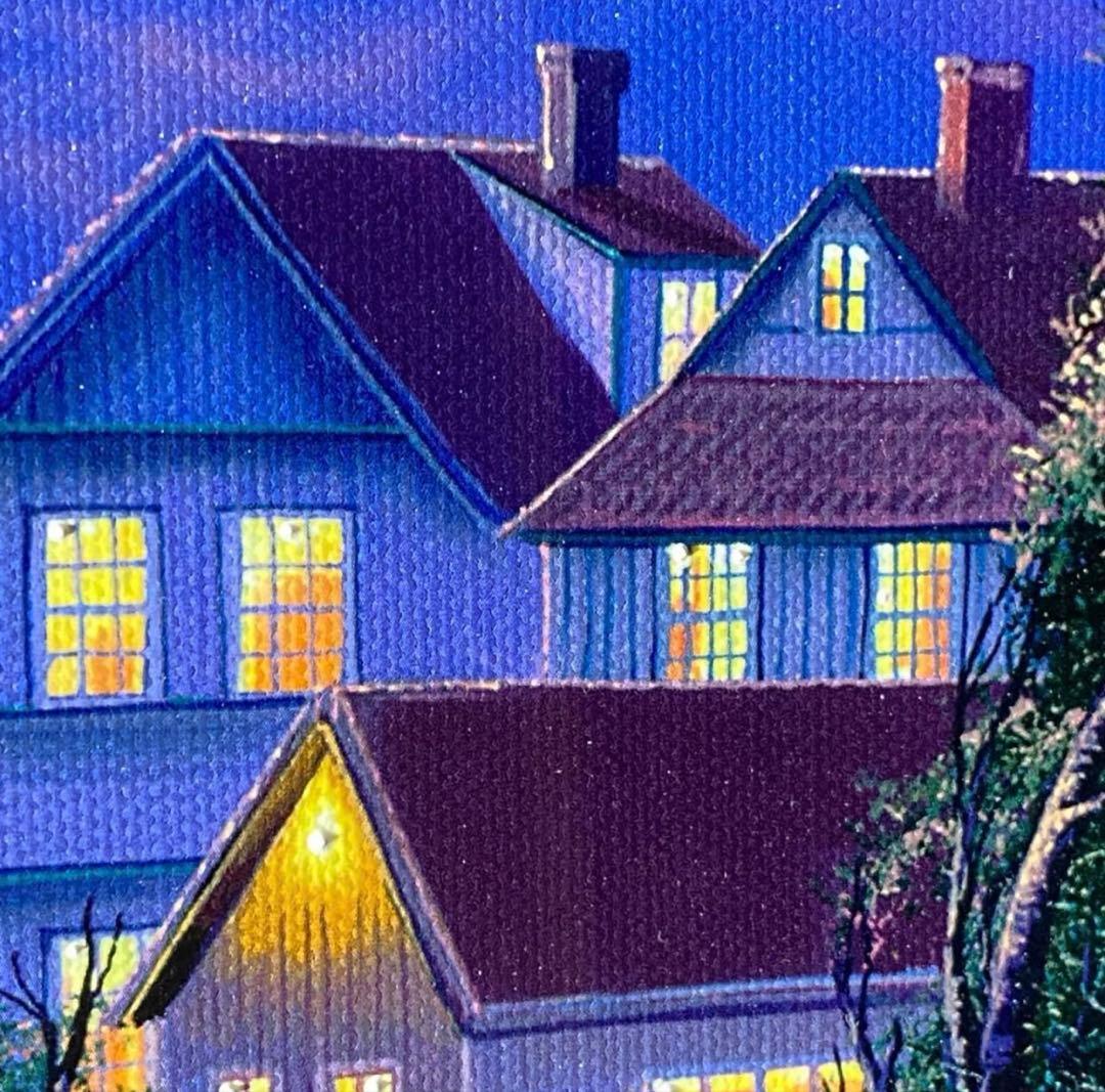 【美品版画】クリスチャン R ラッセン 『ムーンリット セレニティ』キャンバス