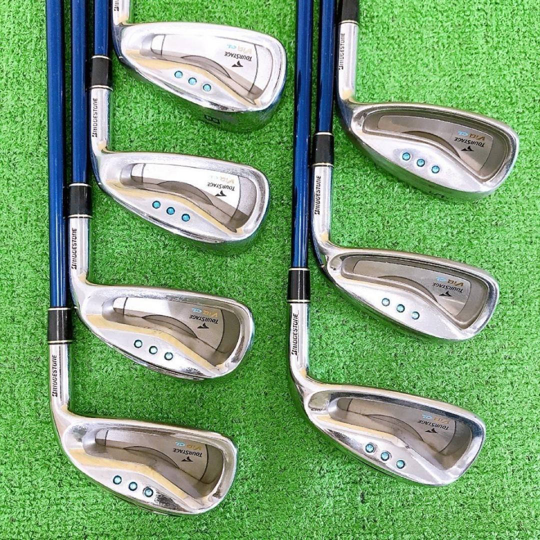 テ21★ツアーステージ ViQ CL 7本レディースアイアンセット L ブルー