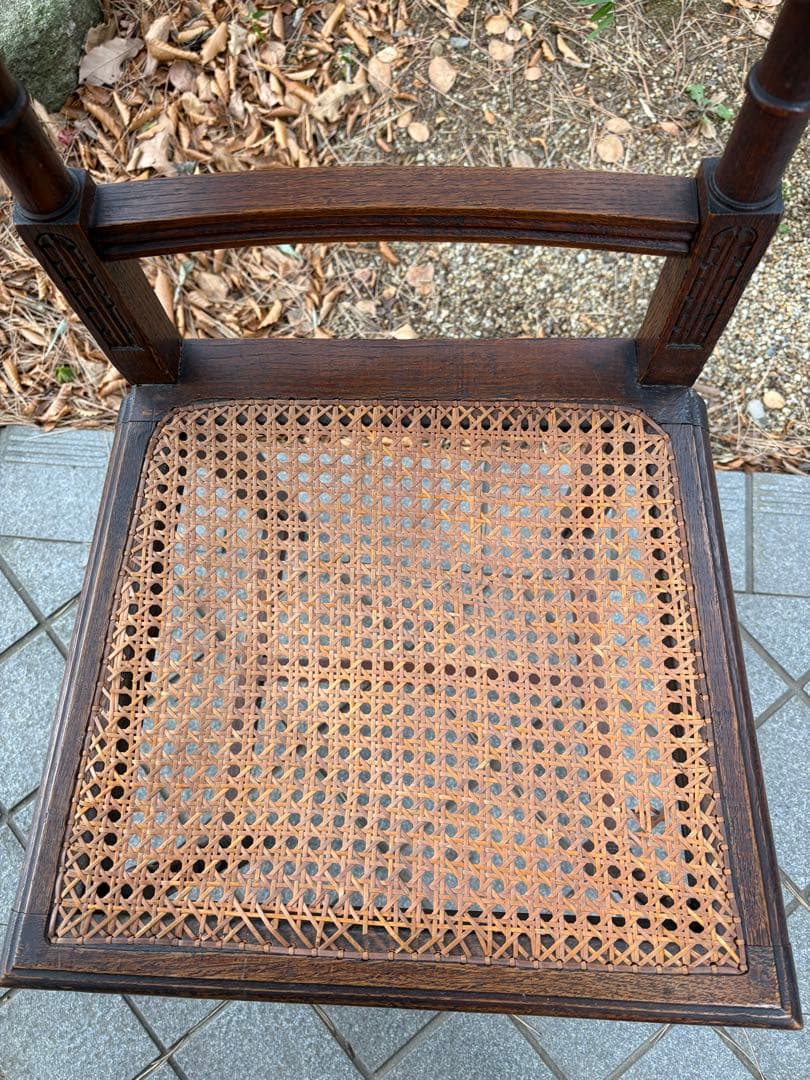 フランスアンティークチェア インテリア 木製椅子 ランタン編み 店舗什器 アンリ