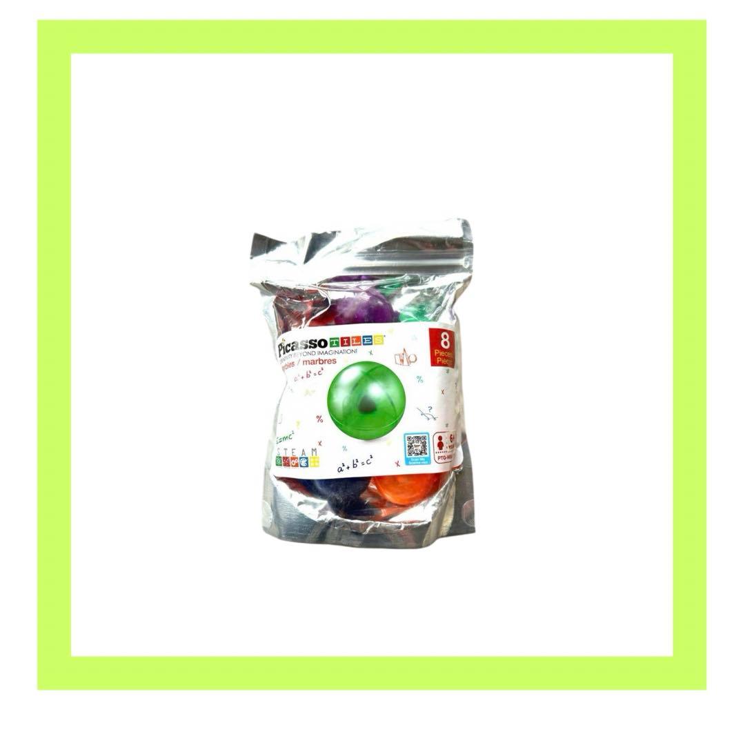 磁気ブロックタイル用ビー玉 8 個 マーブルラン クリエイティブおもちゃ