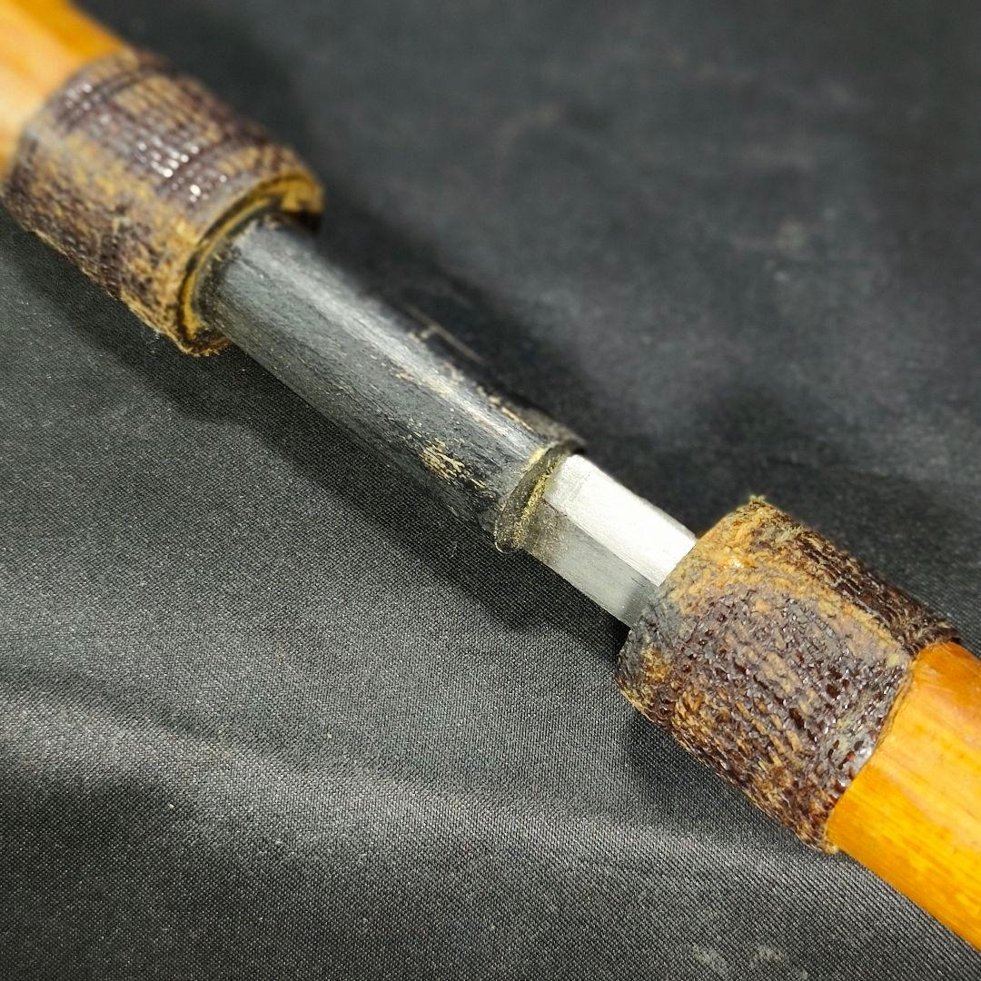 本格仕込み杖 江戸武具 骨董 極上鋼刃 袋付 時代物 古美術 蒐集家放出美品武具