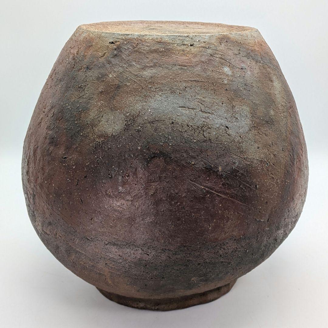 【水漏れあり】中村六郎 備前焼 大壺 大壷 紐作り 希少 置物 インテリア つぼ