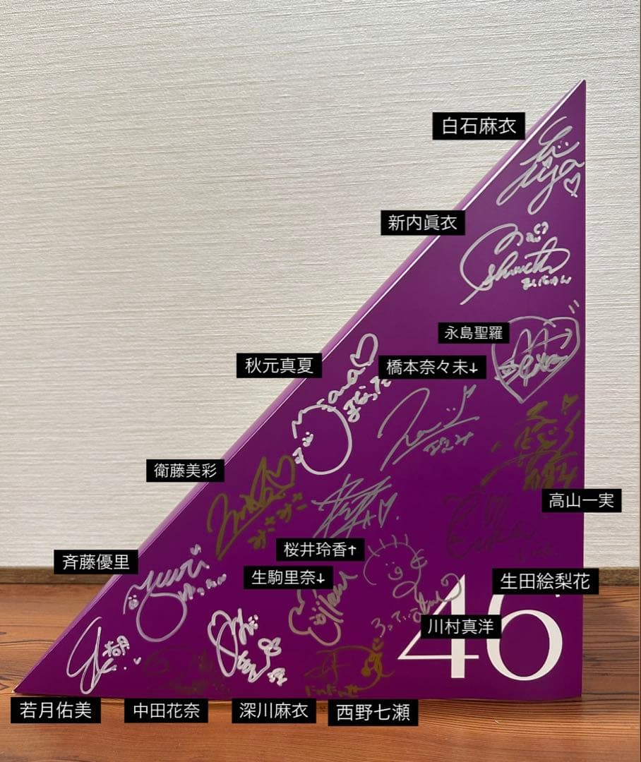 【直筆サイン】西野七瀬、白石麻衣　含む16人