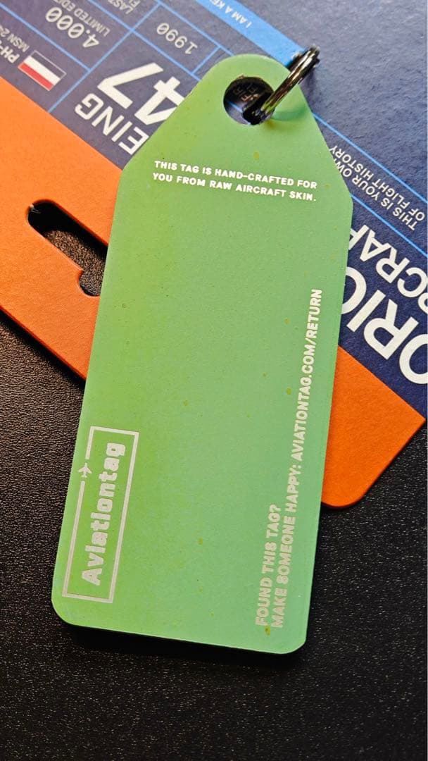 KLM Aviationtag B747-400M PH-BFF 塗装面完璧