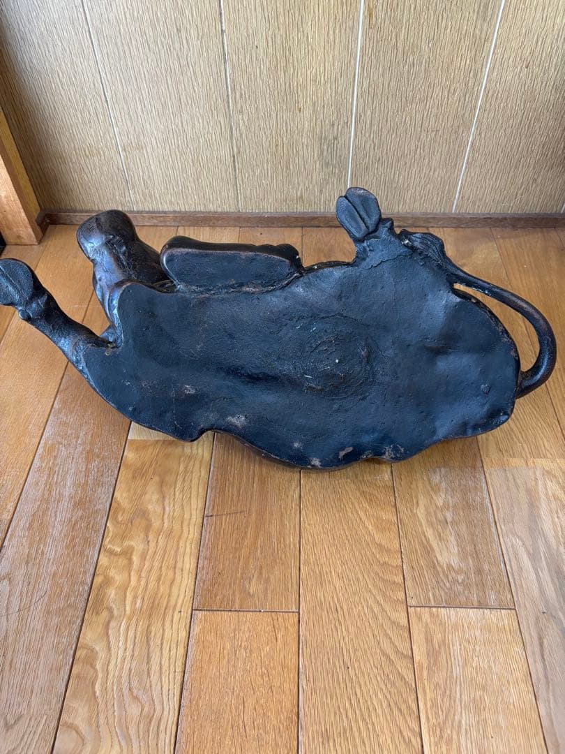 古い鉄製の牛 置物　骨董　ビンテージ　約50cm 大型　丑年　商売繁盛　縁起物