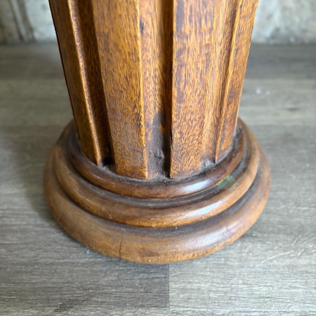 フランスヴィンテージ　木製　コラム　ペデスタル　花台　ギリシャ風