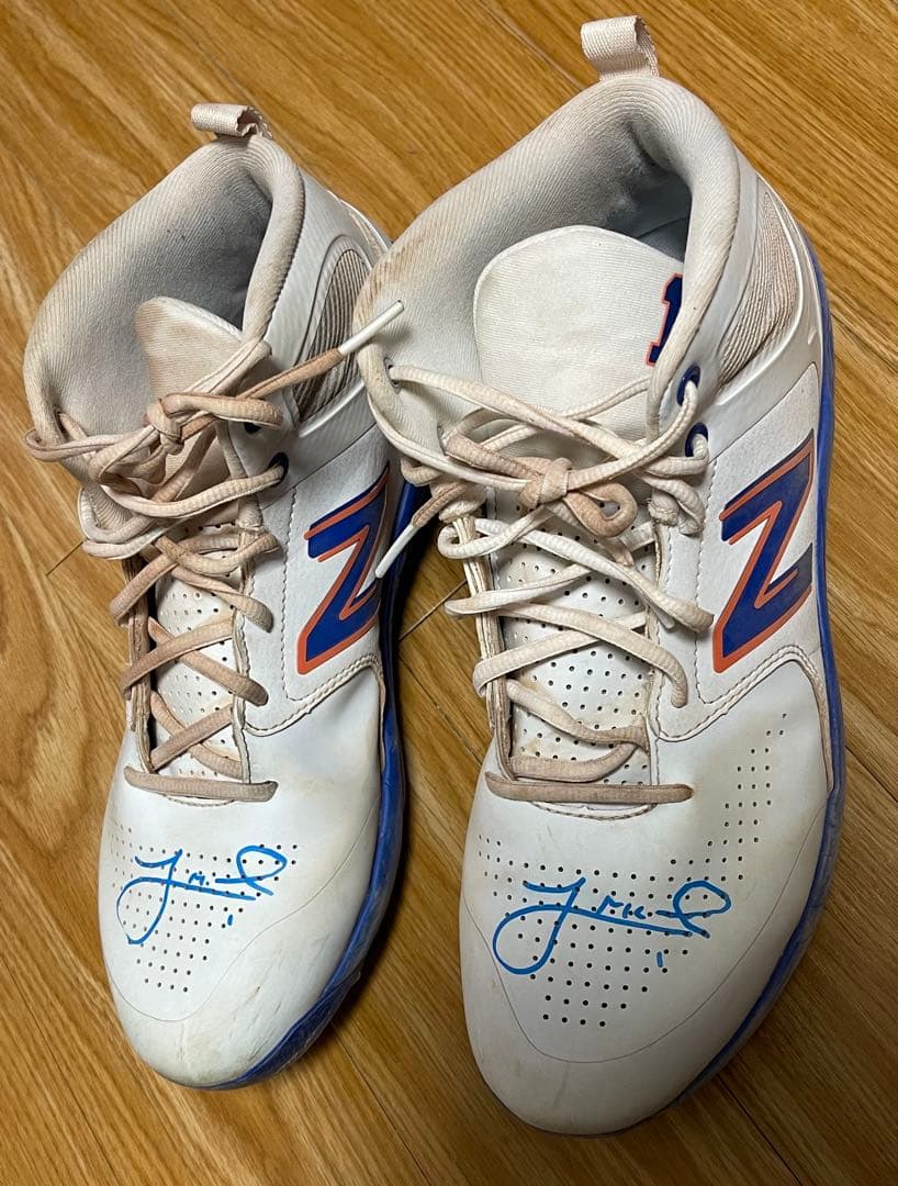Jeff McNeil ゲーム実使用サイン入りシューズ　MLB