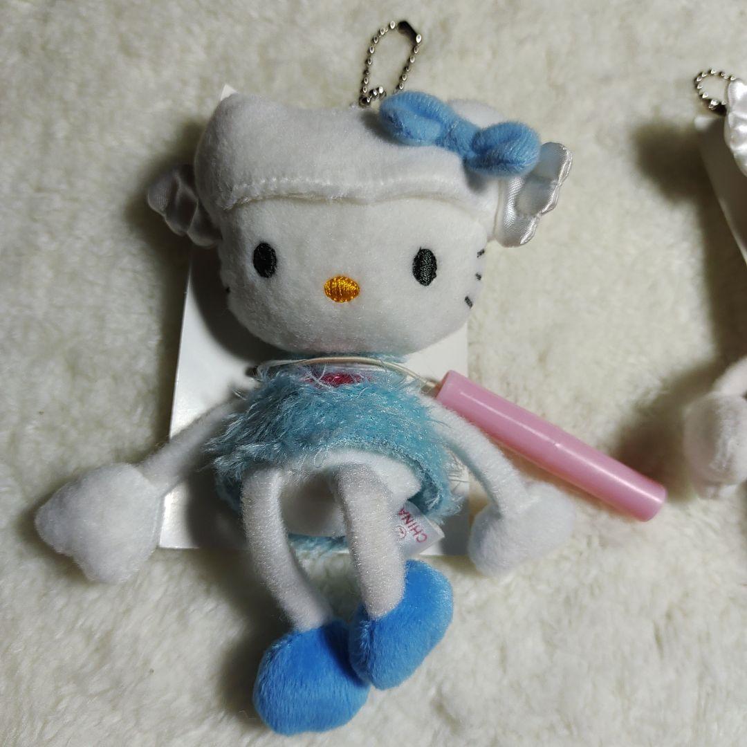 2002年　ハローキティ　足長キティ　エンジェル　ぬいぐるみキーホルダー　2個