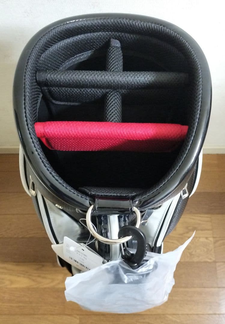 【新品】アタバット キャディバッグ　ブラック エナメル adabat