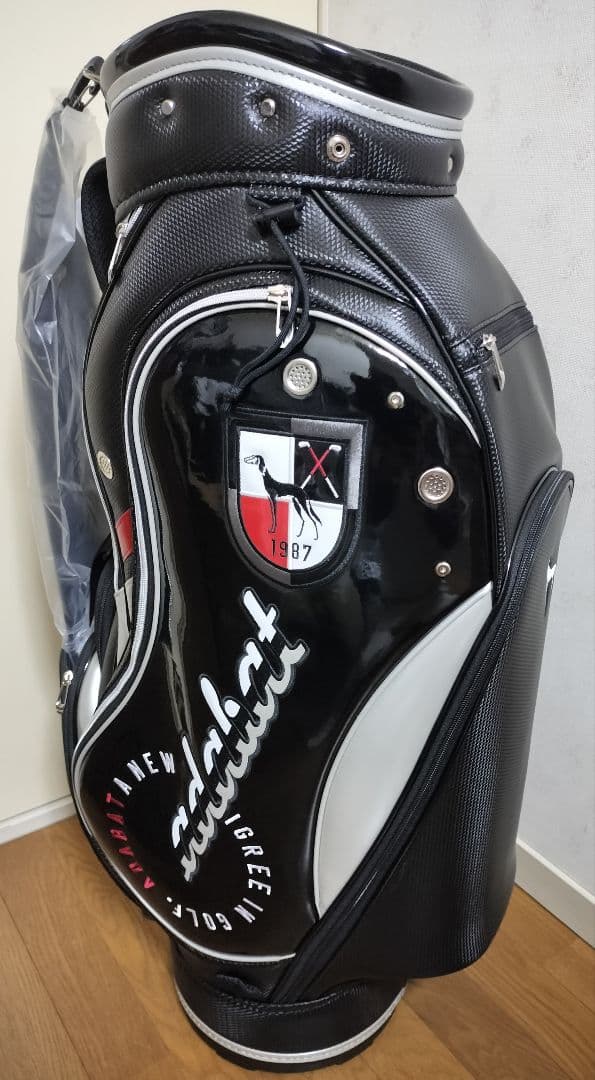 【新品】アタバット キャディバッグ　ブラック エナメル adabat