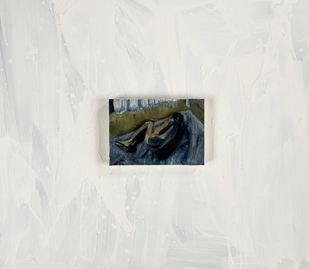 16×23㎝「スネちゃん」油彩・原画・サムホールサイズ