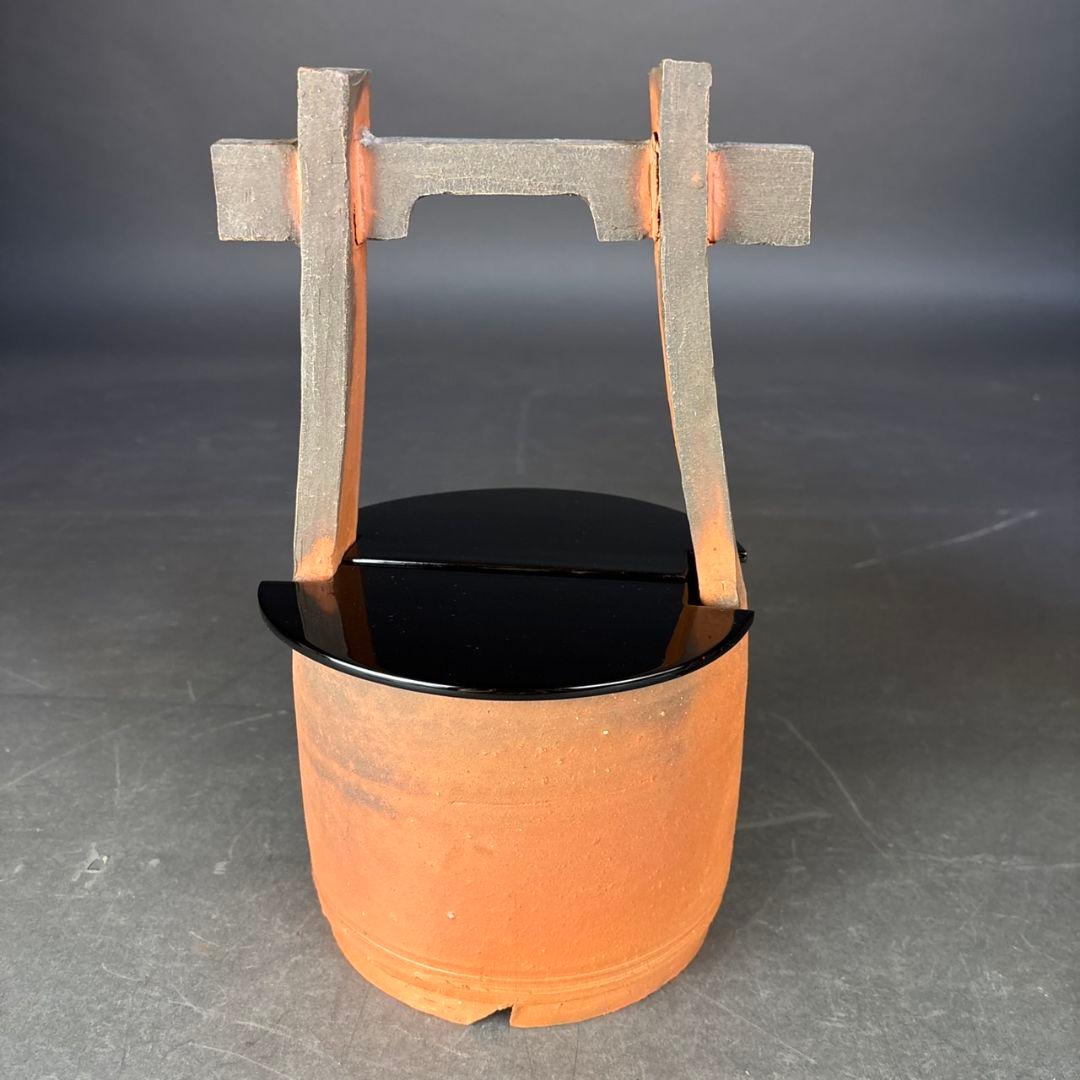 越後　竹元郁雄　手桶水指　共箱