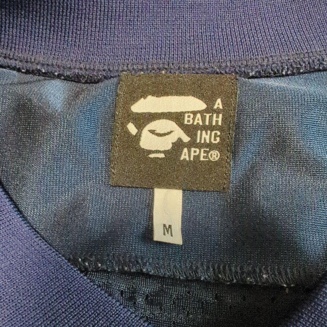 A BATHING APE フットボールシャツ ネイビー