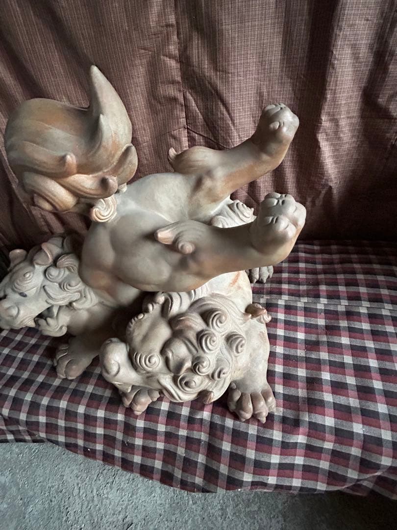 絡み獅子　から獅子　備前焼　信楽焼　店じまいSALE中