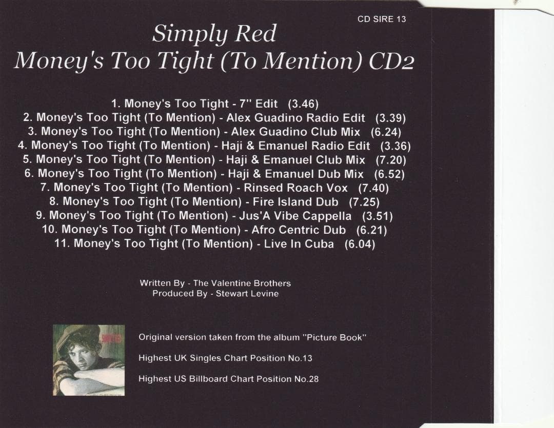 Simply Red - Money's Too Tight　リミックス集 CD