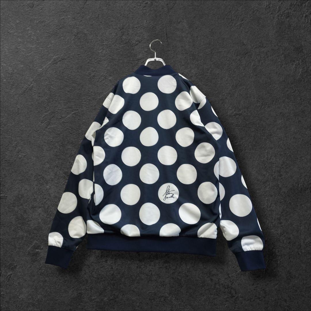 ★希少　アディダス　ジャージ　刺繍ロゴ　スタンスミス　水玉　ドット　ネイビーL