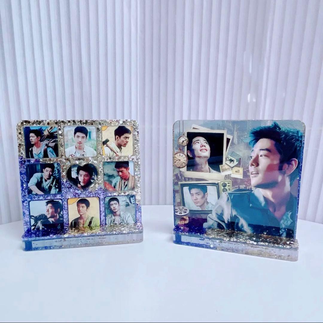 新作❣️肖戦 2番スタジオ　新両面レジン九宫格玄関置物3点セット❣️確認用0201