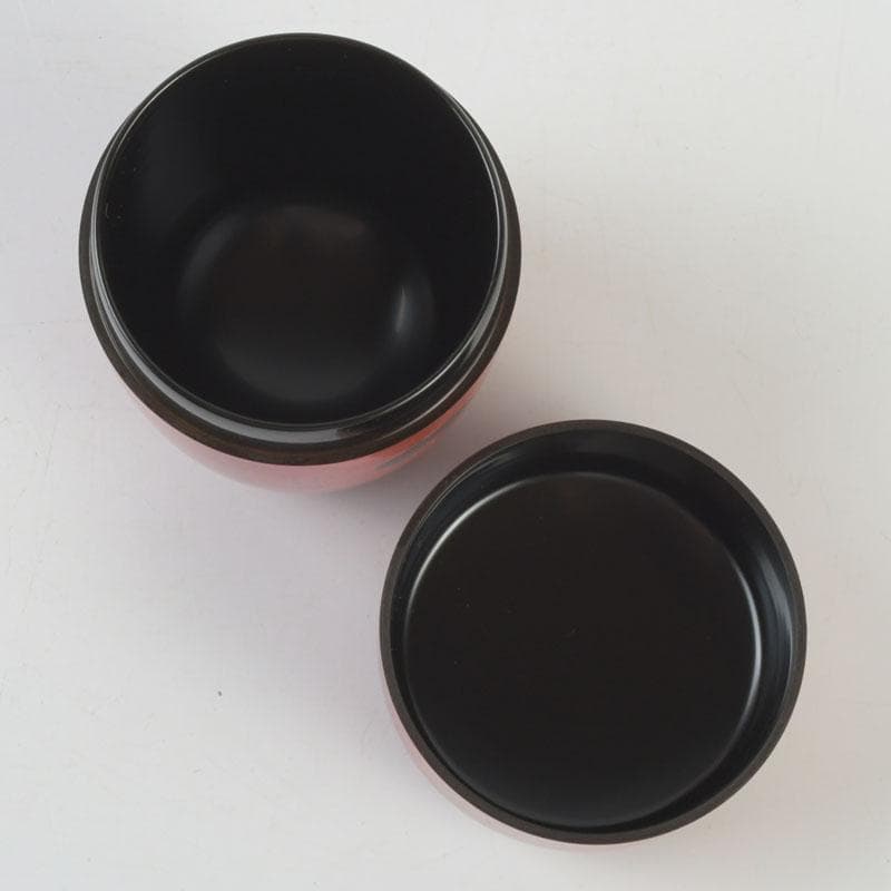 茶道具　中村宗悦作　朱塗　玄々斉好　曙棗　共布共箱　V　9398