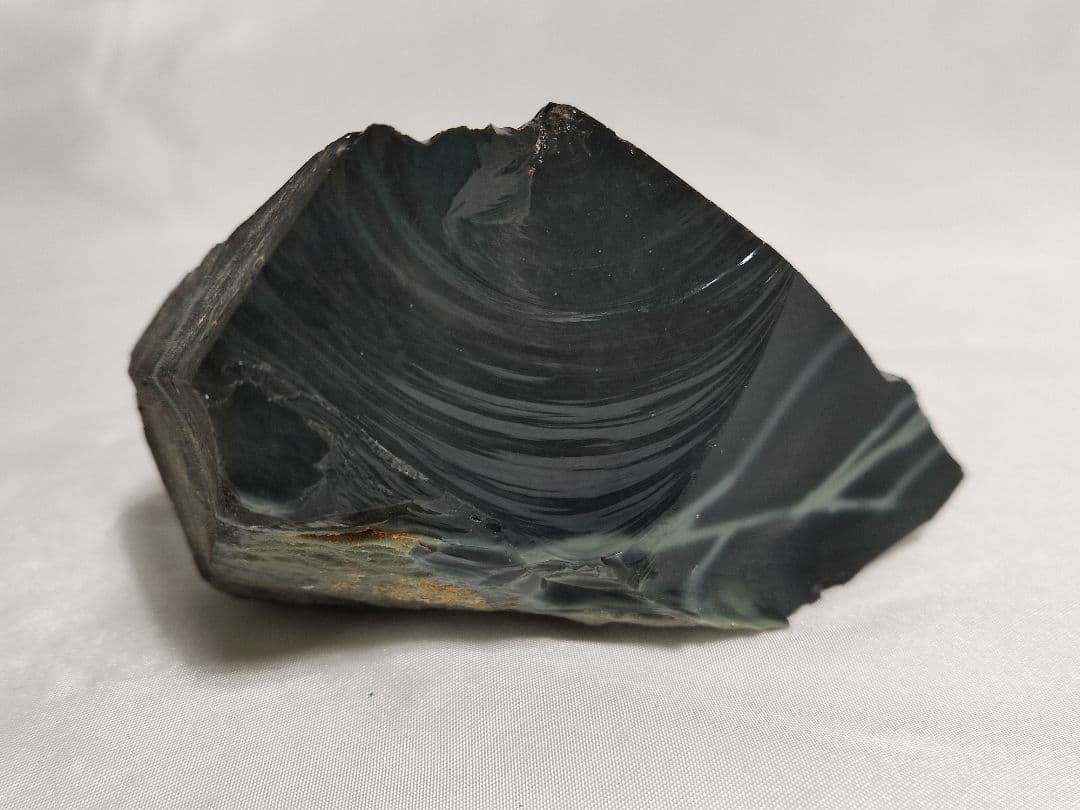 パワーストーン　天然石　原石　スパイダーウェブオブシディアン　260g　184