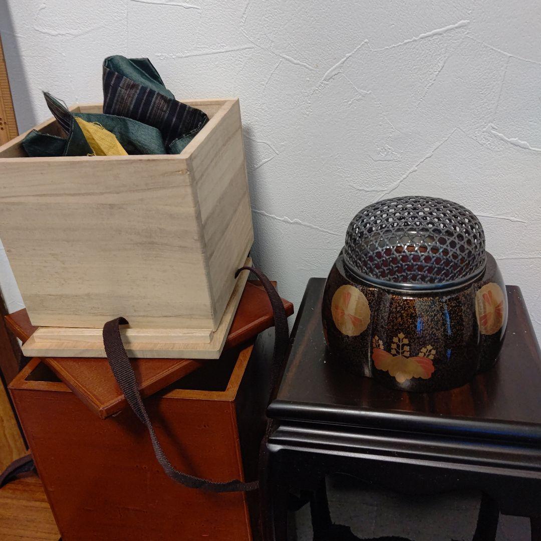 [お値下げ] 香道具 火取り香炉 高台寺蒔絵 銀火屋