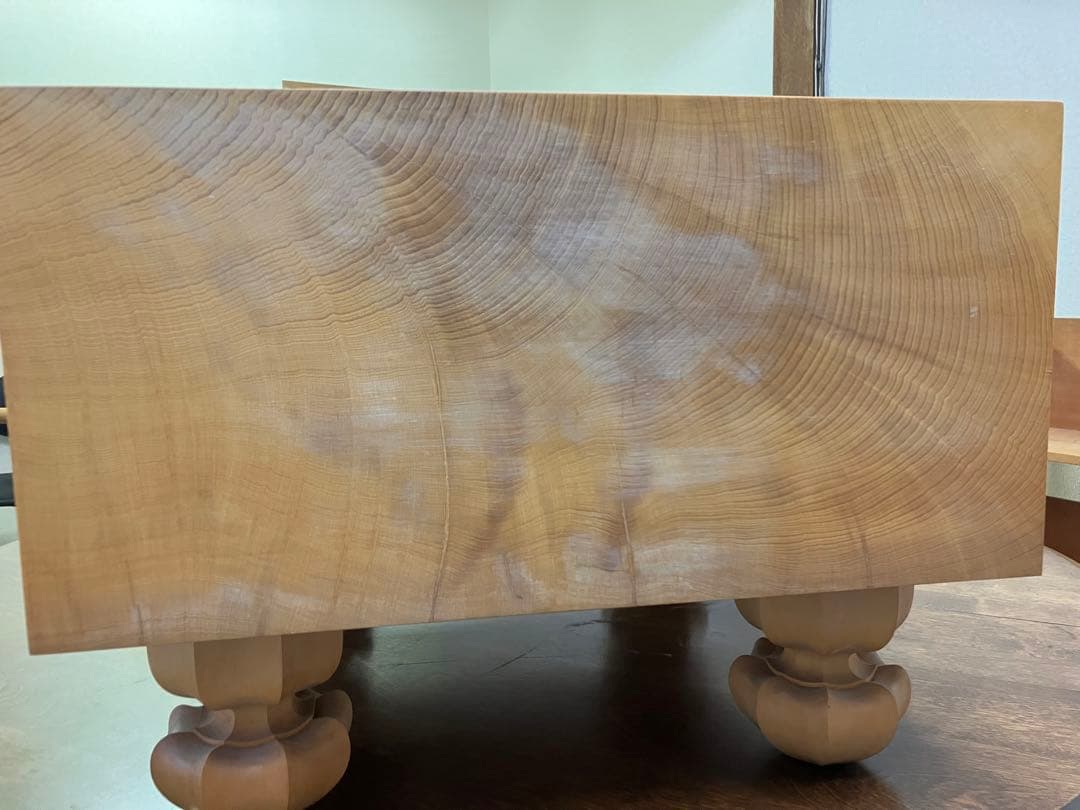 囲碁盤　脚付　本榧　天柾