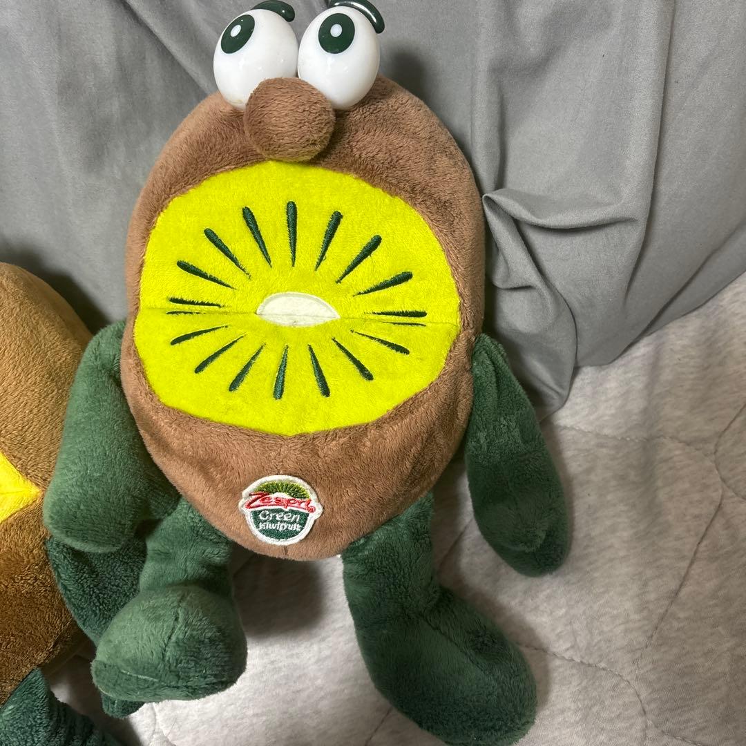 Zespri キウイブラザーズ 中サイズぬいぐるみ グリーン＆ゴールド2体セット