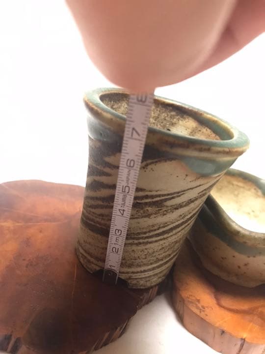 盆栽鉢　時代希少正山ミニ盆栽鉢小品盆栽鉢山野草鉢お洒落な植木鉢懸崖鉢マーブル梨地