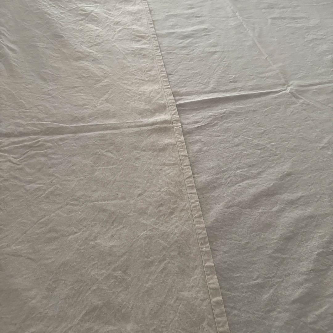 ［訳あり］フランスアンティーク　モノグラム刺繍入り　メティス生地　大判カバー