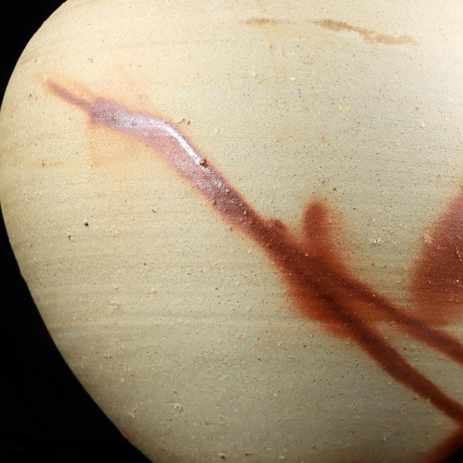 専用 Y2917 人間国宝 伊勢崎淳 備前焼 大壷 35㎝ 飾壷 共箱