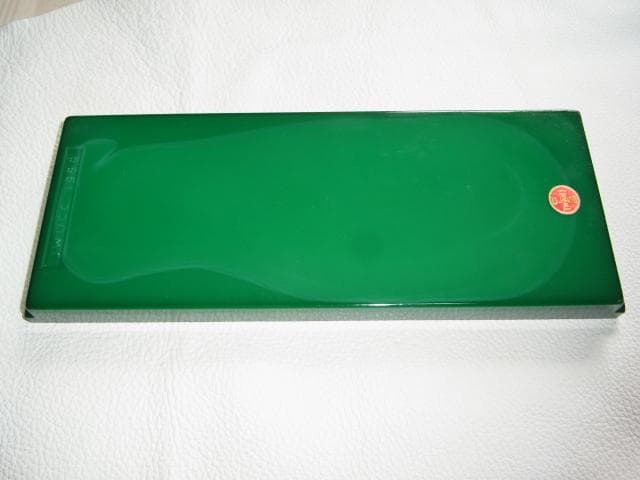 ’59年 小柴外一幻の技法◆岩城硝子 パート・ド・ヴェール『桜・紅葉』緑プレート