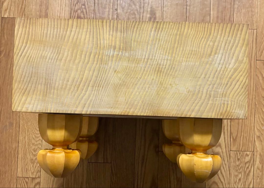 脚付 臍有り 高級碁盤 柾目 囲碁