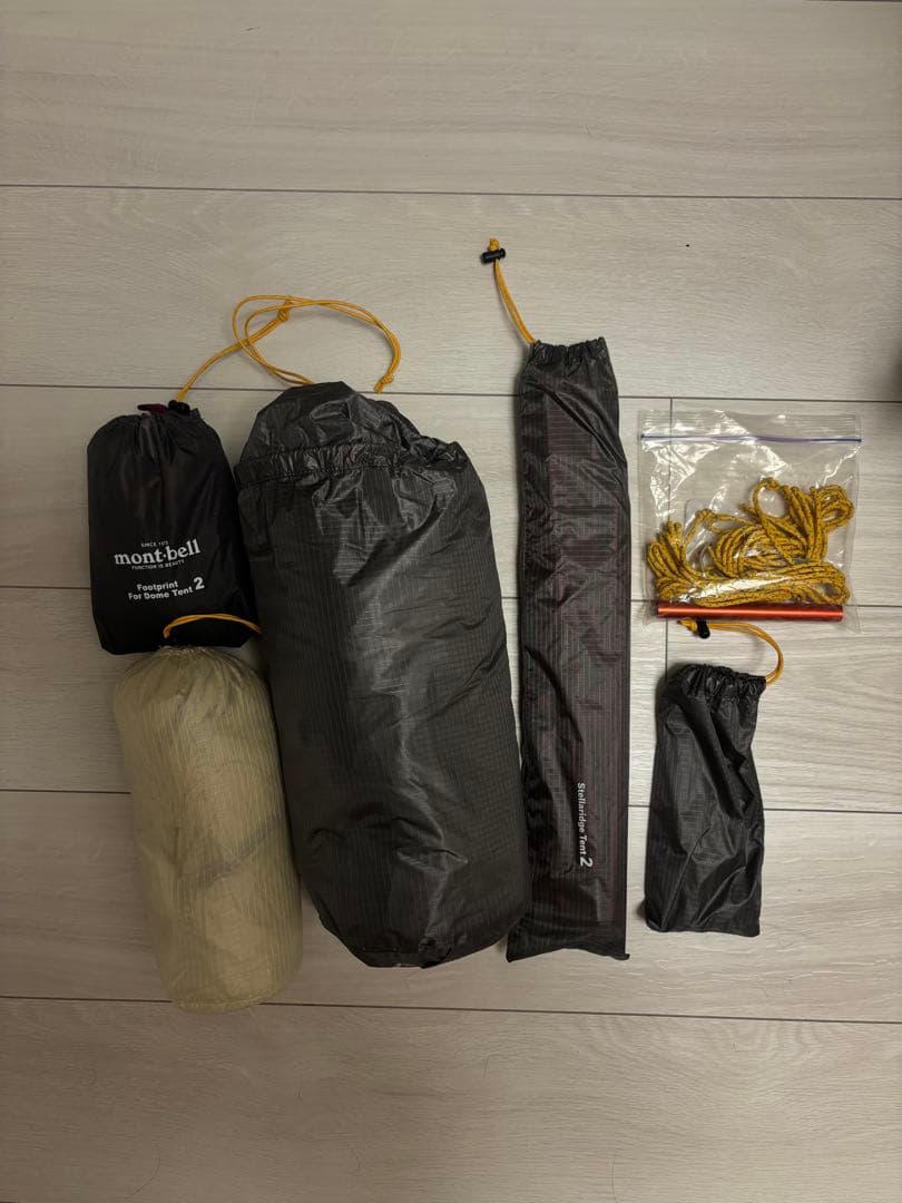 ド*ド様 ステラリッジテント2型　モンベル山岳テント　フライ&グランドシート付属