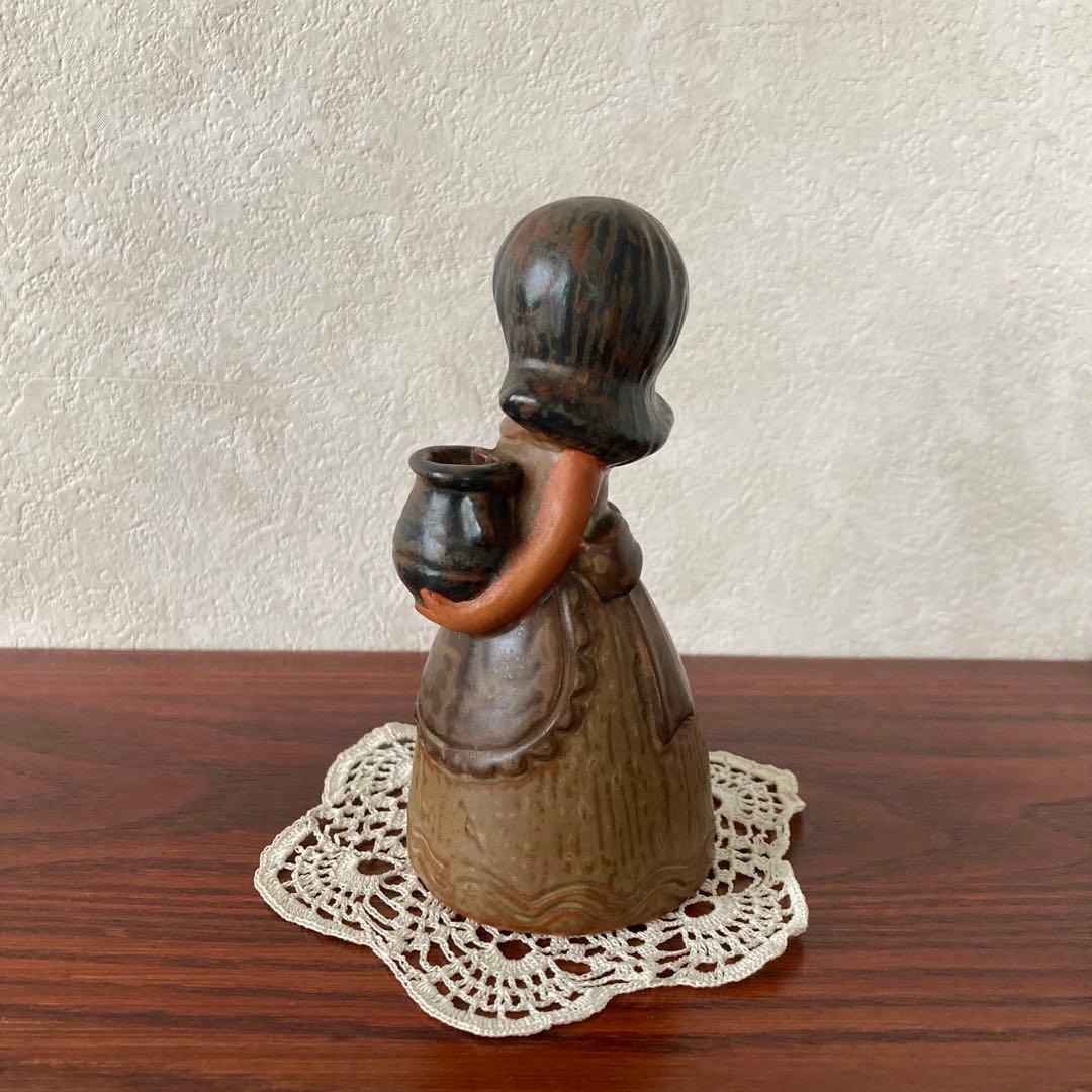 フラワーガール　陶器　置物　スウェーデン　北欧　ヴィンテージ