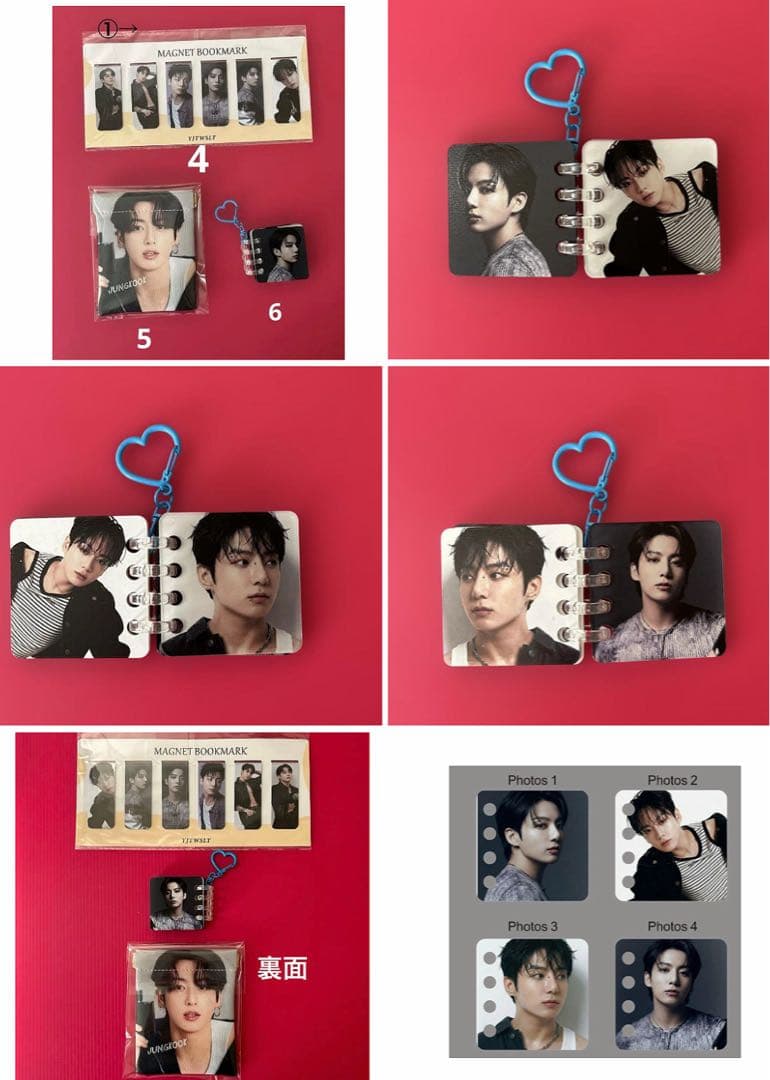 BTS Jungkook ロングステッカー・フィルムブックマーク・ましかくフォト