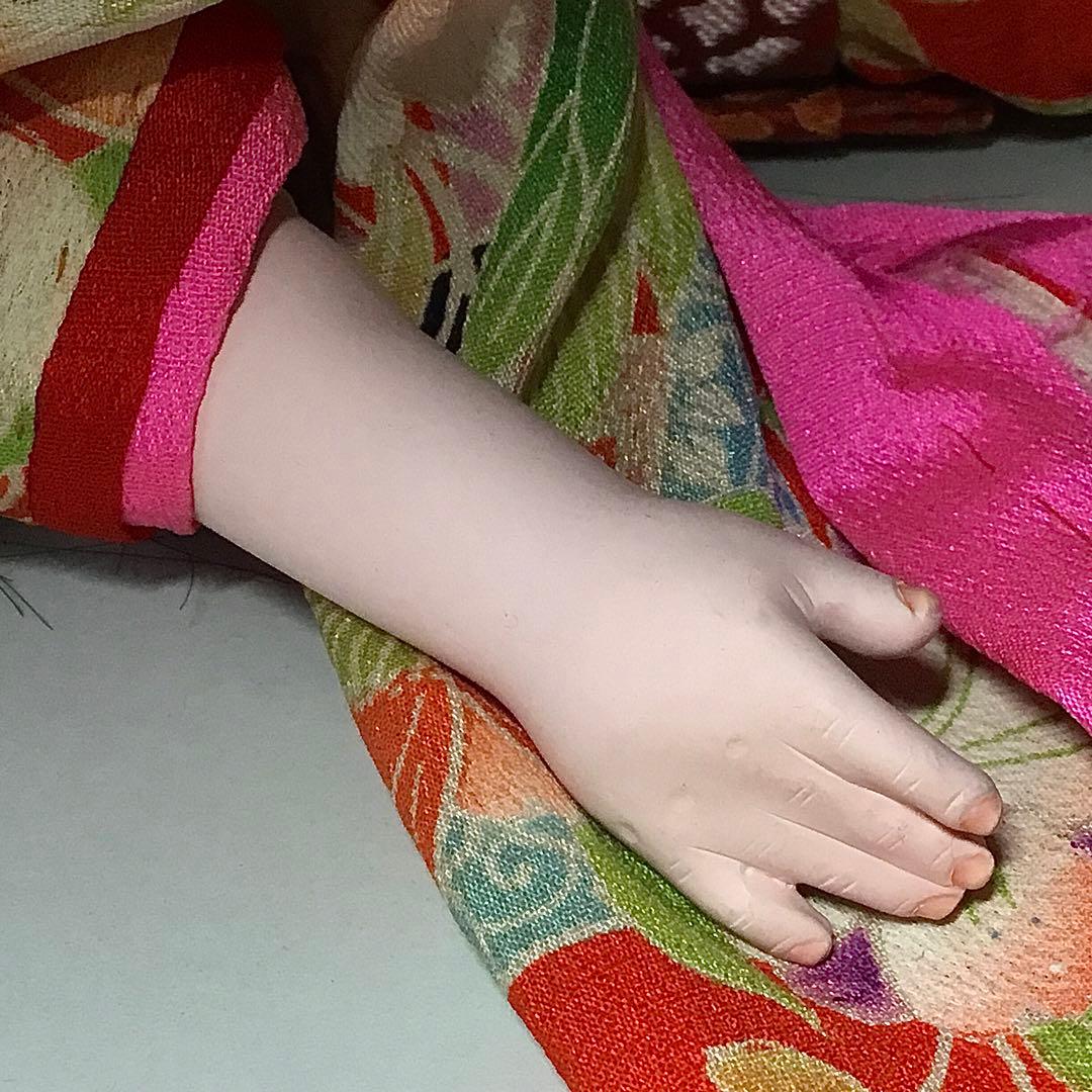 市松人形◆昭和初期 女の子◆人毛 日本人形 アンティーク 大正ロマン 抱き人形