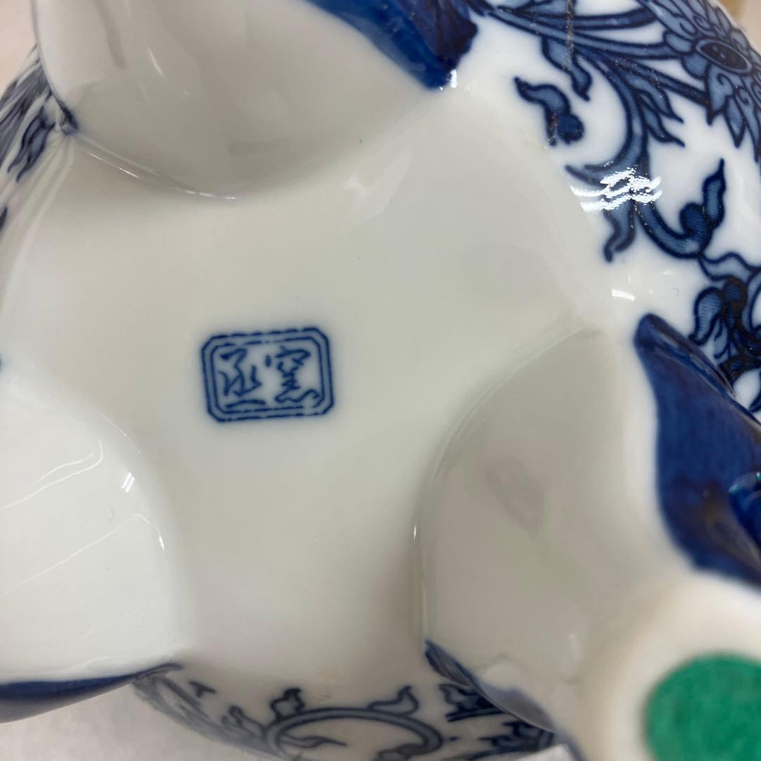 茶道具　香炉　染付　香炉　烝窯　N223AK