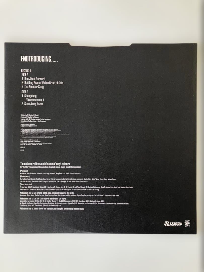Endtroducing...DJ Shadow オリジナルUK盤LP 見開き