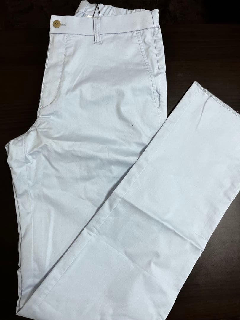 ライトブルー スリムフィットパンツ