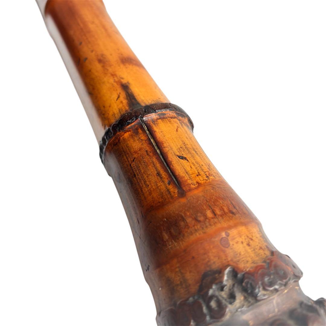 【在銘 松月】竹製 尺八 一本管 1尺8寸相当 全長54cm 和楽器