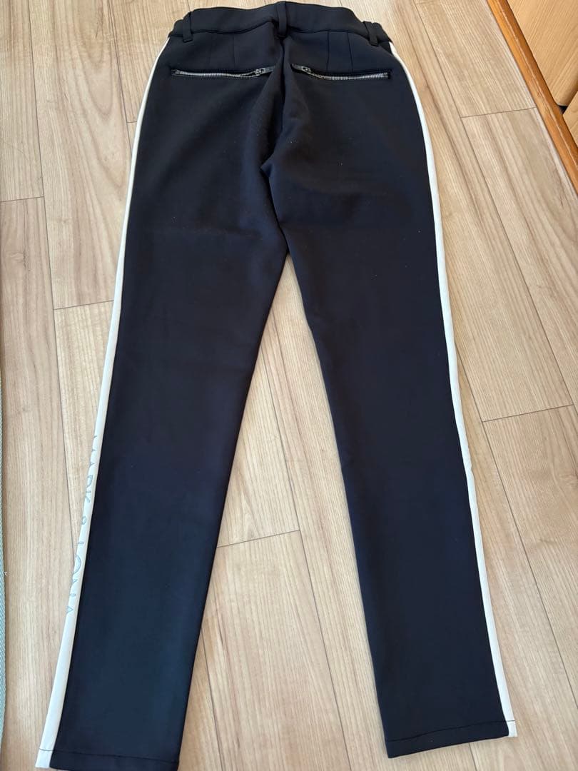 MARK & LONA ブラックパンツ サイドストライプ