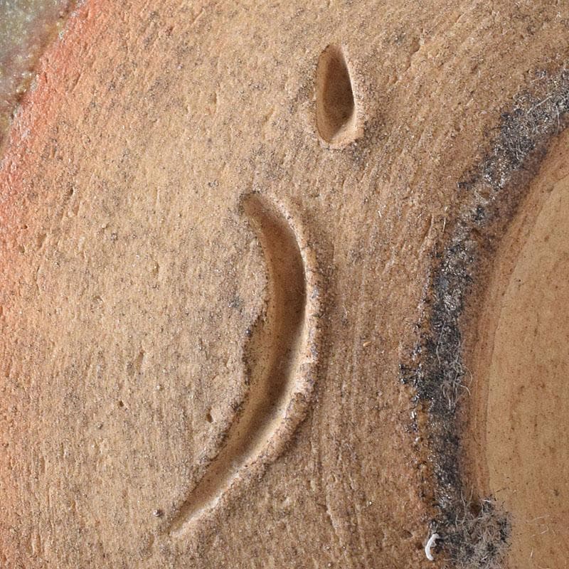 尾張瀬戸焼　加藤宇助作　黒緑釉　壷　書付時代箱　V　R8352