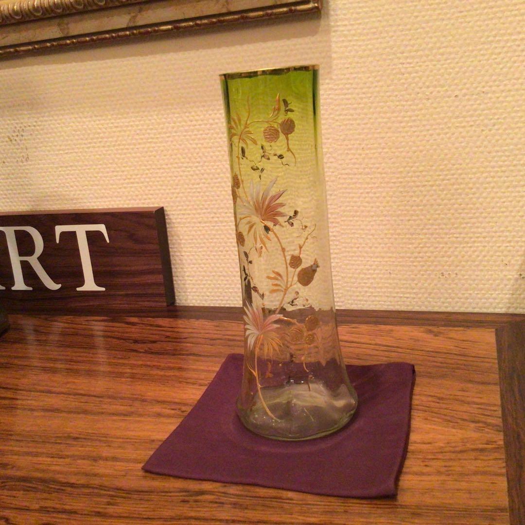 ルグラ ・モンジョワ　朝顔文様花瓶　1900年代