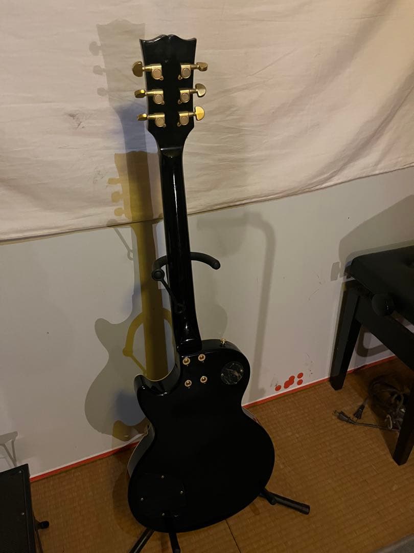 め*め様 値下Grass Roots レスポールカスタム ブラック　ストラップ黒