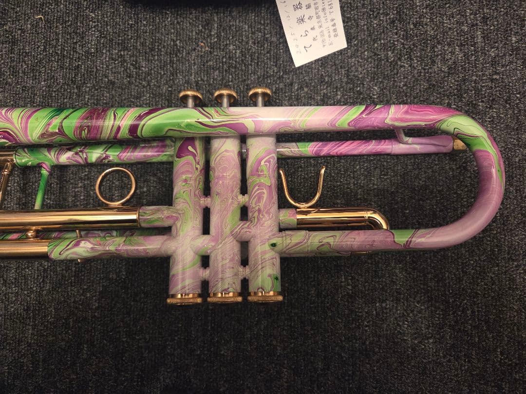 ★注油 点検済み★ L.A. ML トランペット マーブルカラー ハードケース付
