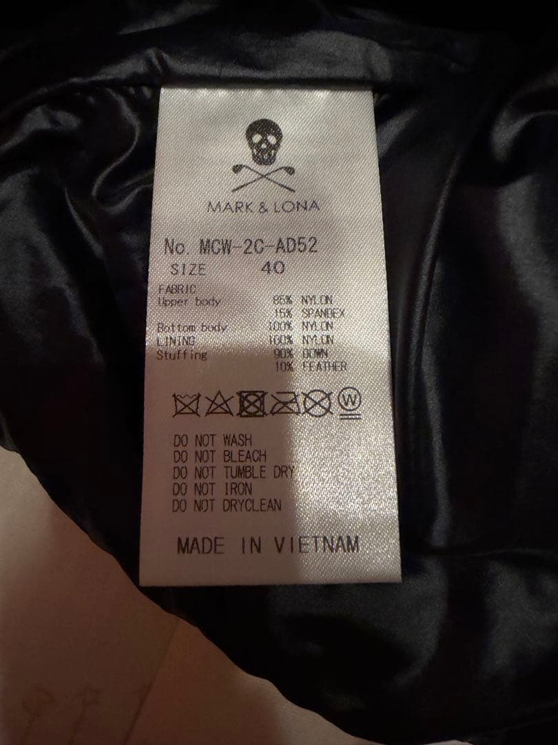 【htm♡】MARK＆LONA ブラックダウンベスト 40 【美品】