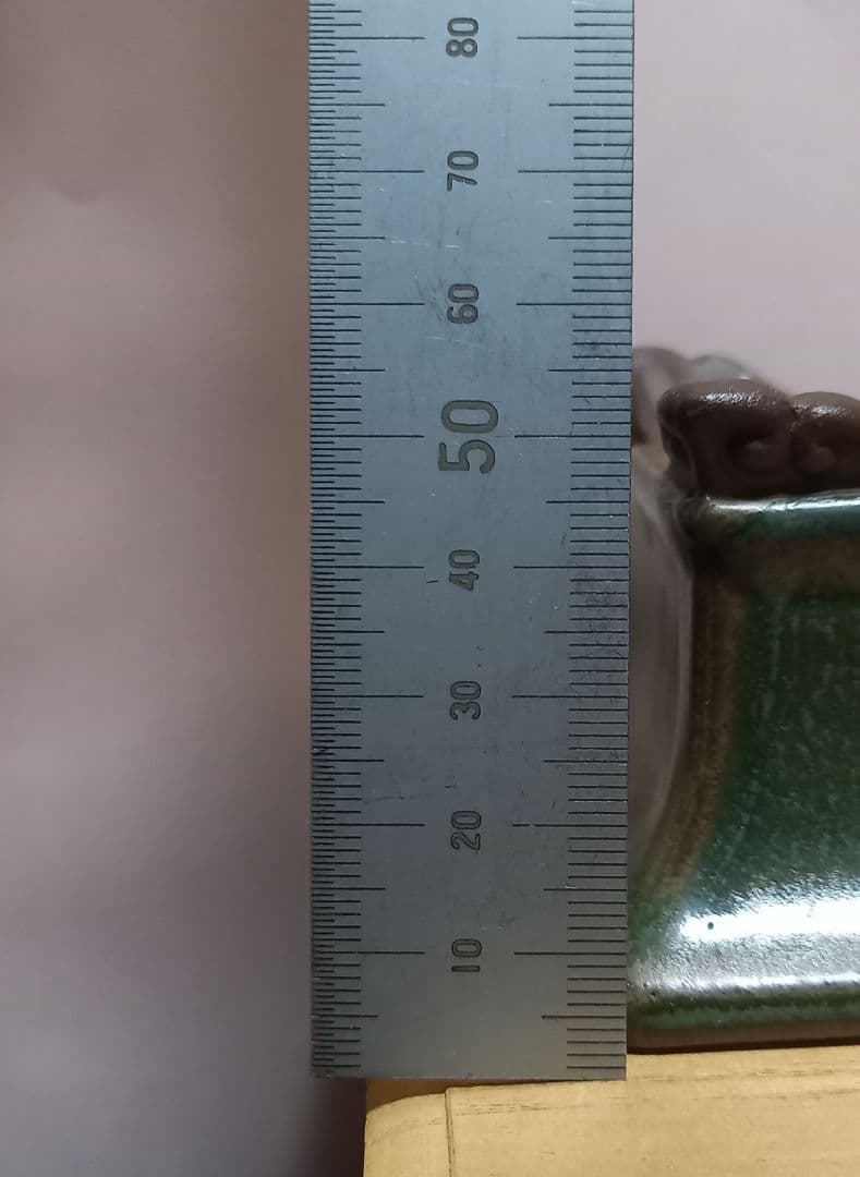 陶翠盆栽鉢 新品未使用品 緑釉薬 長方形