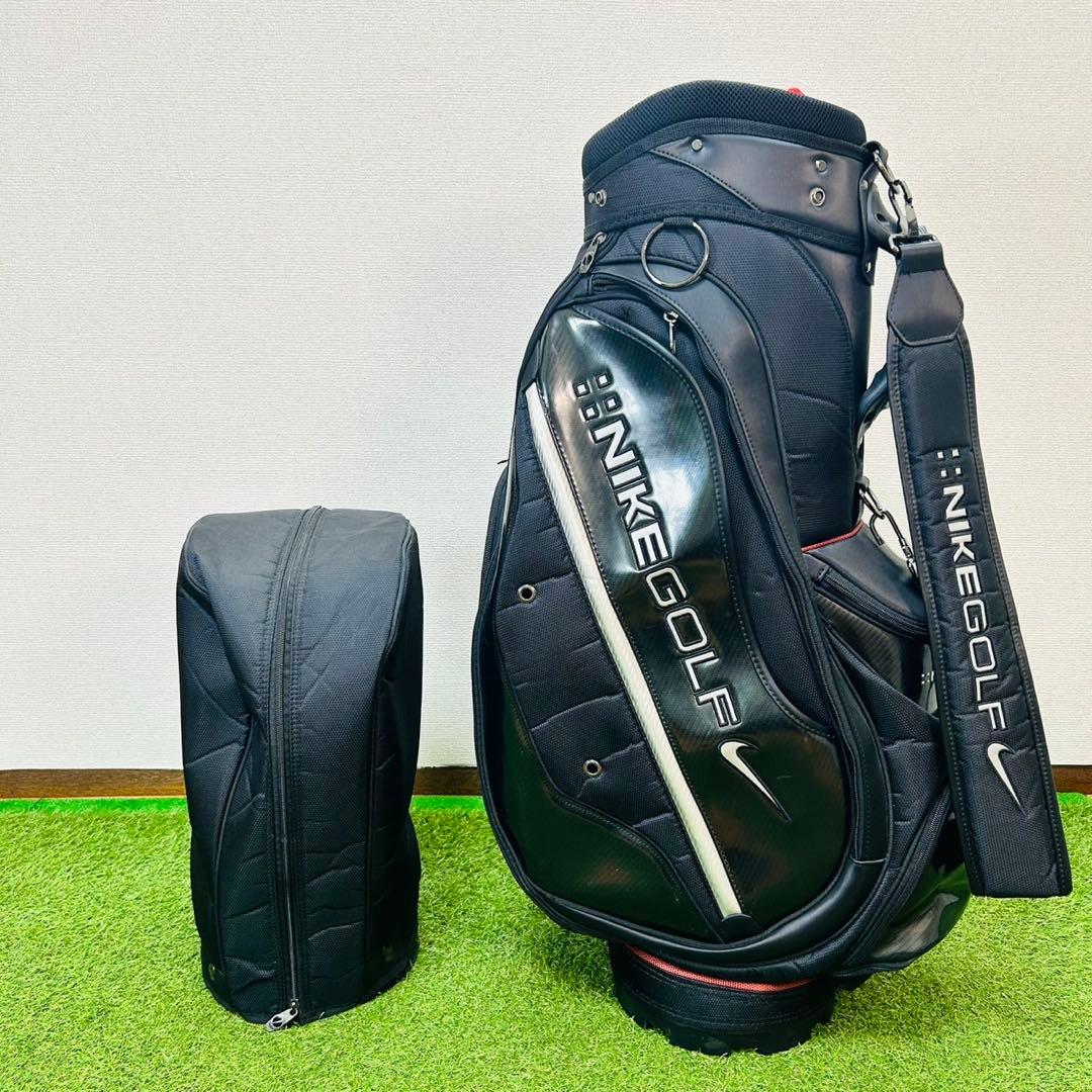ナイキ ゴルフ キャディバッグ カート型 ブラック シルバー